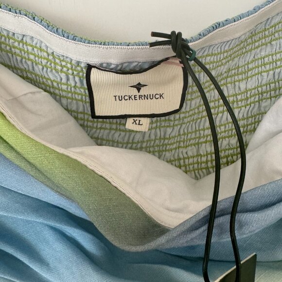 Tuckernuck Chartreuse and Sky Ombre Strapless Kaia Maxi Dress NWT Women Size XL - Picture 5 of 7